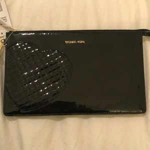 Michael Kors Black Hearts Wristlet